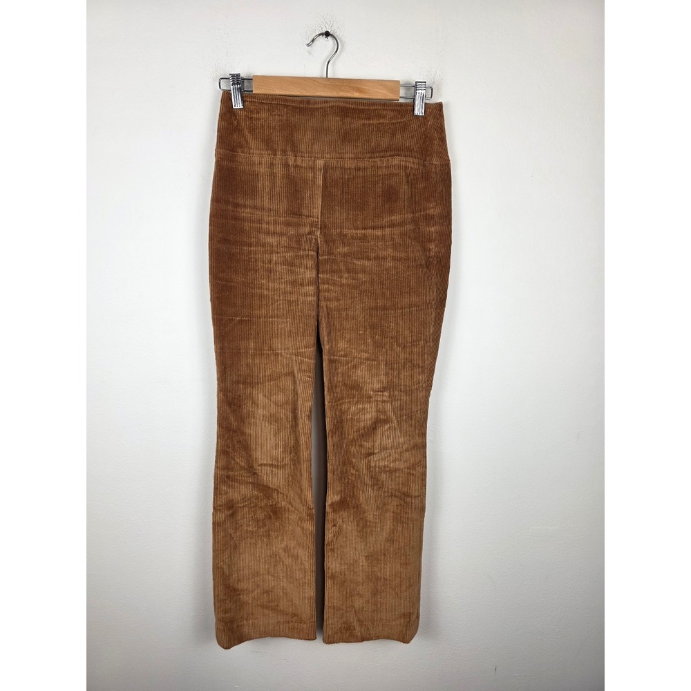 SPRWMN Camel Brown Corduroy High Waist Straight Leg Pants Size S Made in USA